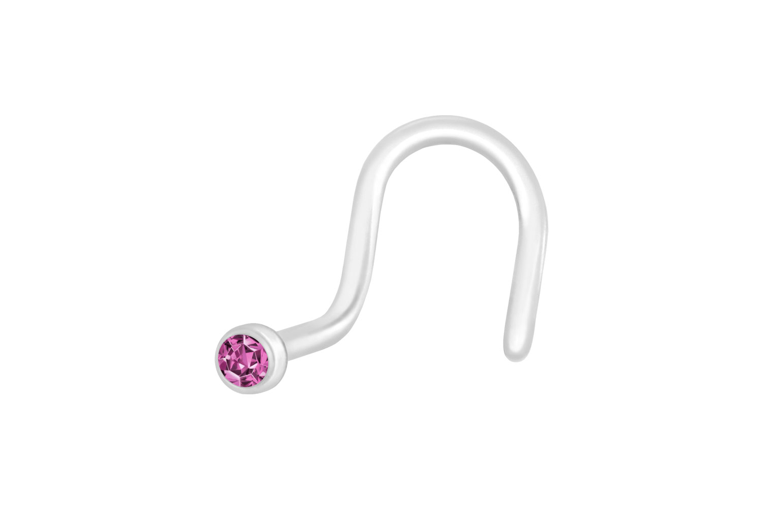 PMFK Nasenstecker Nasenpiercing Spirale KRISTALL - flexibel